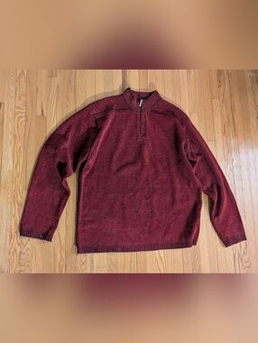 Simons Men's Half-Zip Sweater in Burgundy